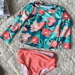 Carters two piece swim suit. 18M